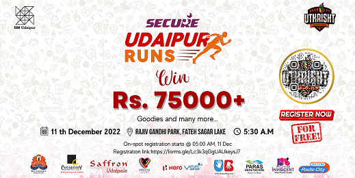  IIM Udaipur will be conducting Udaipur Runs v6.0 on 11th December 2022