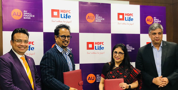  AU Small Finance Bank and HDFC Life announce Bancassurance tie-up