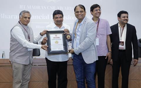  Bharat Financial Inclusion Limited bags the best CSR initiative award at IITMadras